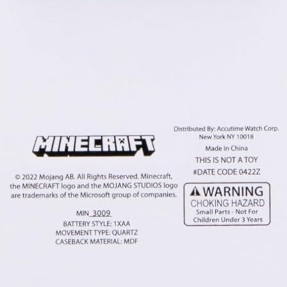 Minecraft Grass Block Square Wall Clock Gamer Home Decor 11 in Tan Green NEW - Picture 5 of 16